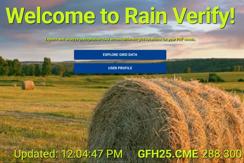 RainVerify dashboard interface