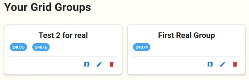 RainVerify grid groups
